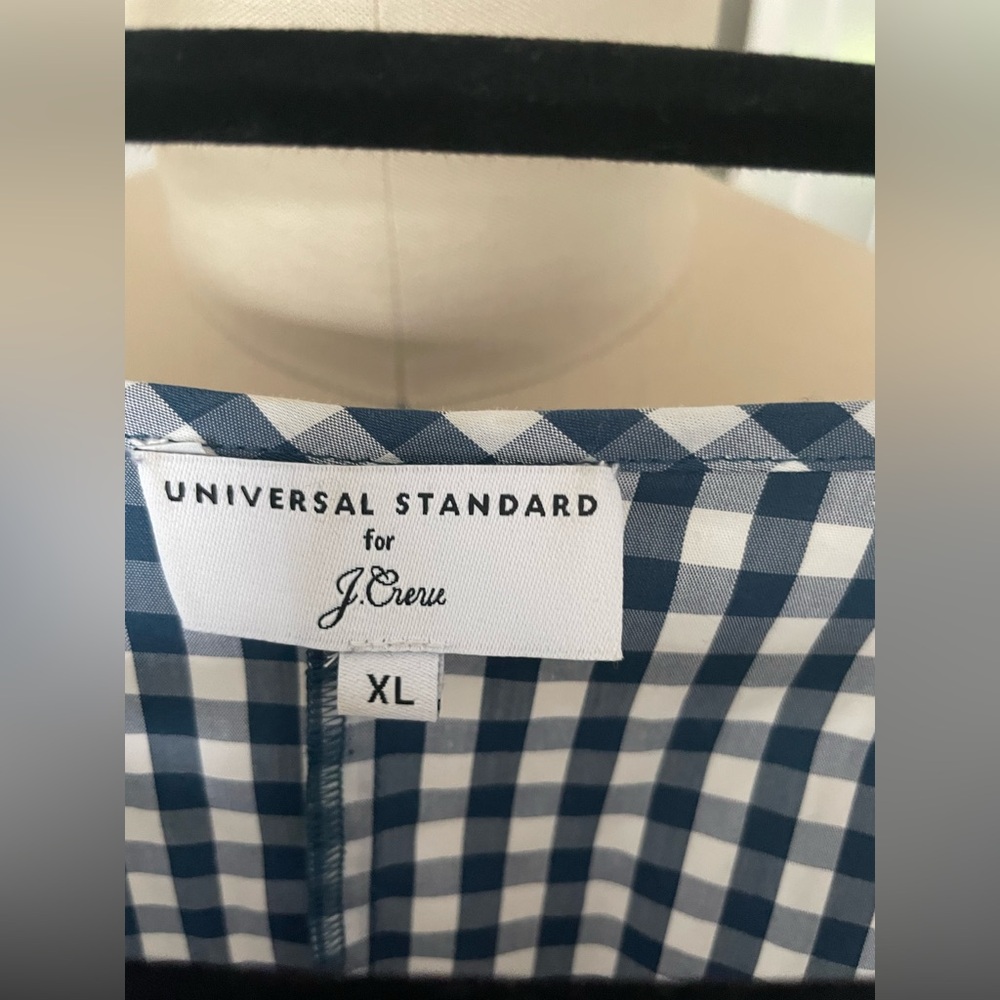 J. Crew Blue Gingham Women's Top - Picture 8 of 8